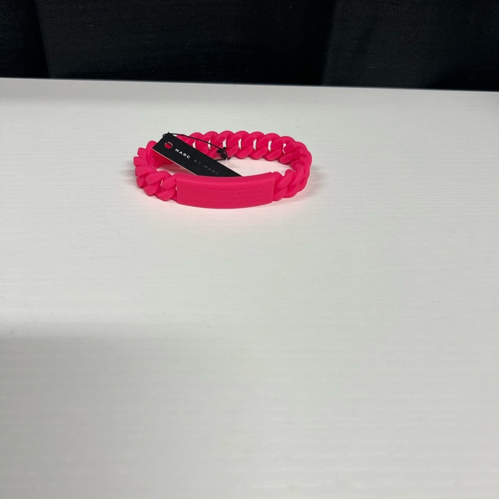 Marc by Marc Jacobs Pink Silicone Bracelet